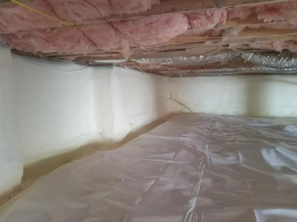 Crawl space encapsulation with closed-cell spray foam for Spray Foam Roofing Repair in Exeter
